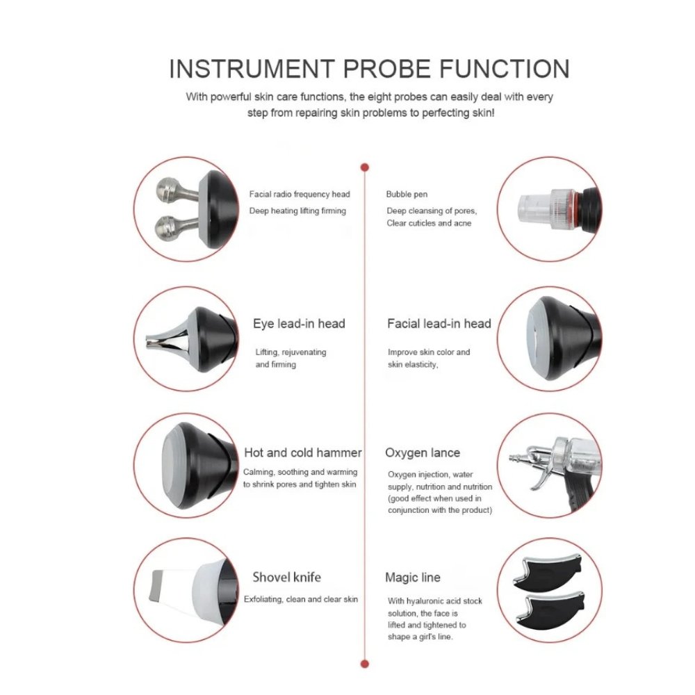 8 in 1 Hydrafacial Care Machine – Professional Hydro Dermabrasion and Skin Rejuvenation System - Image 4