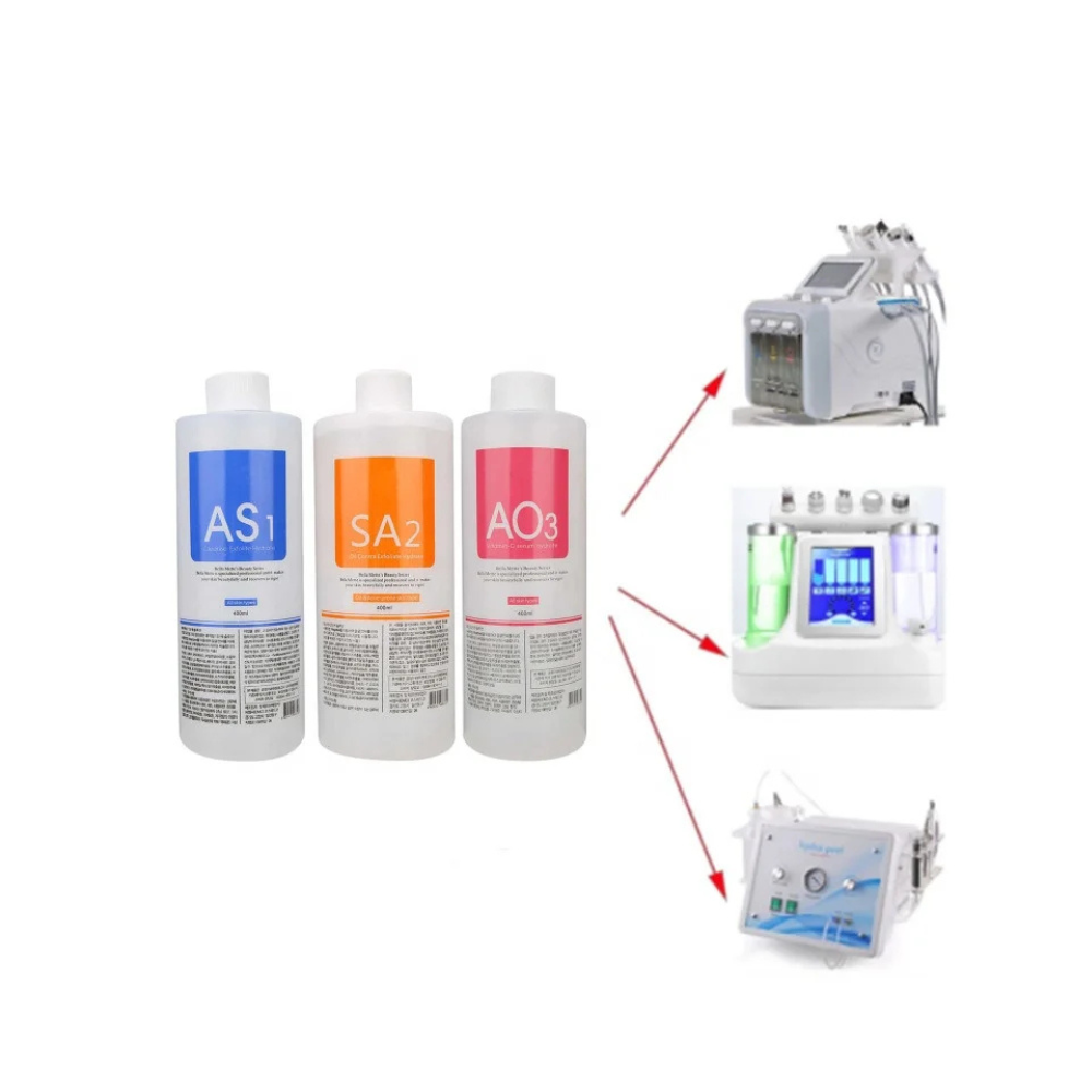 Hydra Dermabrasion Solution AS1 SA2 AO3 – 400 ml Professional Hydro Facial Liquid Serum Set - Image 6