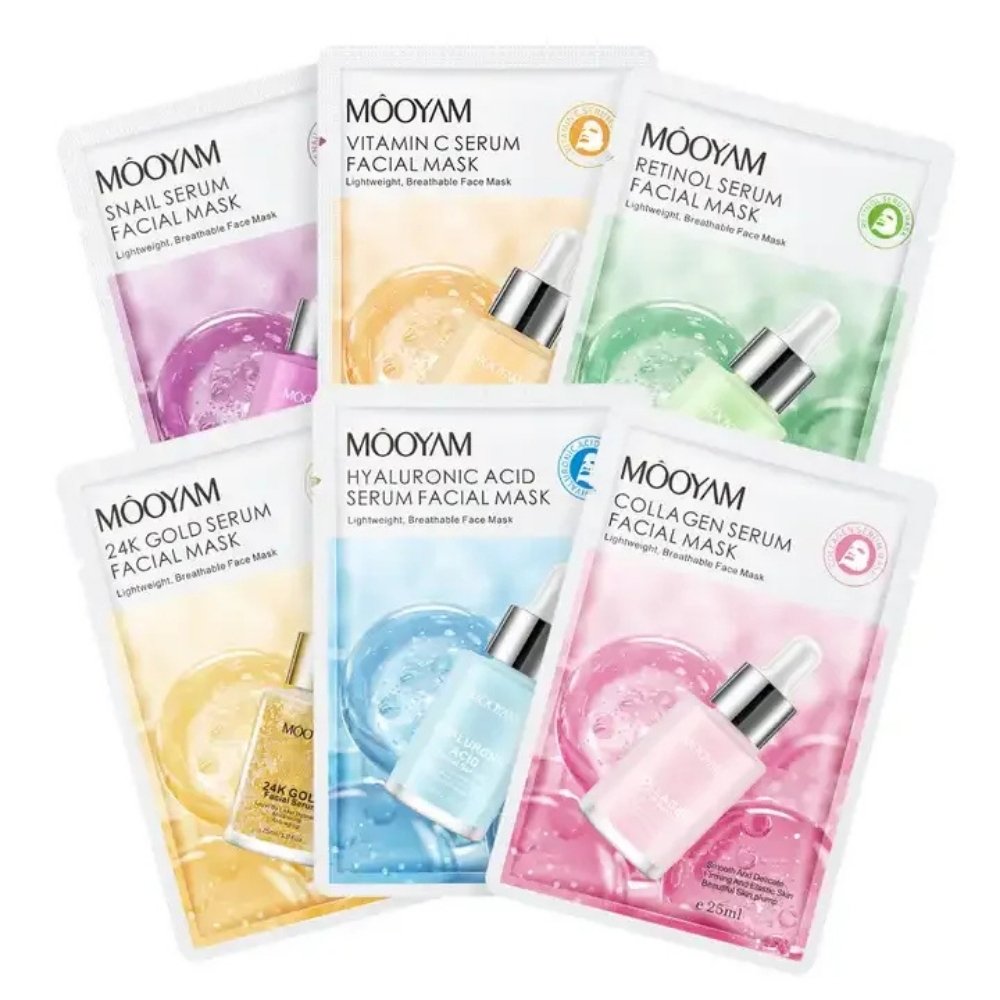 MOOYAM Face Sheet Mask for Glowing and Moisturizing Skin – 100 Pcs Pack - Image 6